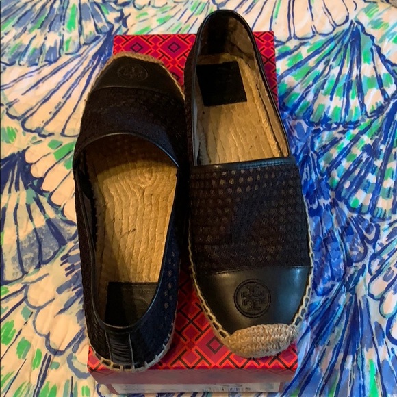 Tory Burch Shoes - Tory Burch Grenada Mesh Leather Espadrilles 9 M